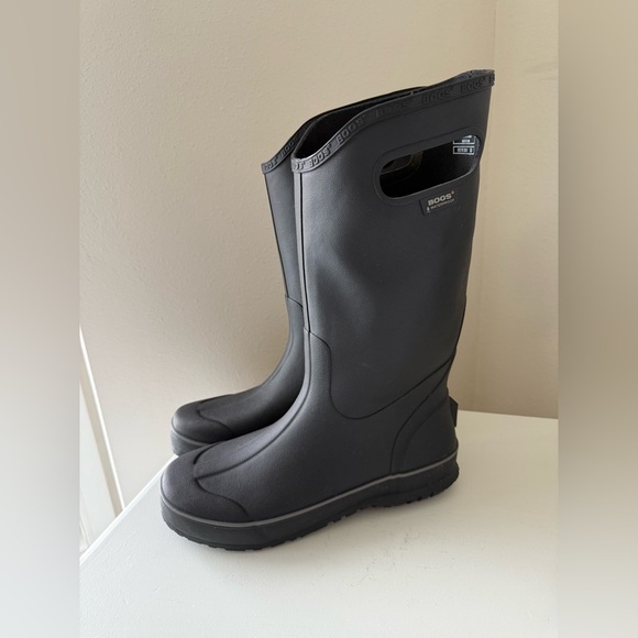 Bogs | Mens SZ 10 | Classic Black Tall Rubber Rain Boots | 525540 - Picture 3 of 12